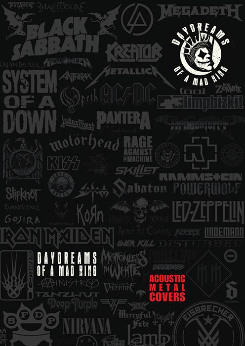 Affiche Acoustic Rock Covers : logos des groupes repris